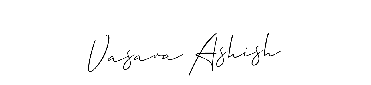 Vasava Ashish stylish signature style. Best Handwritten Sign (Allison_Script) for my name. Handwritten Signature Collection Ideas for my name Vasava Ashish. Vasava Ashish signature style 2 images and pictures png