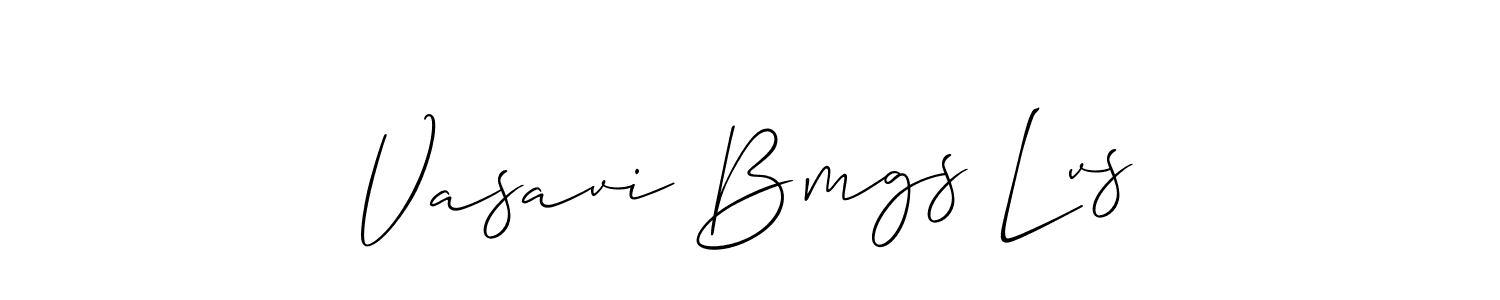 Vasavi Bmgs Lvs stylish signature style. Best Handwritten Sign (Allison_Script) for my name. Handwritten Signature Collection Ideas for my name Vasavi Bmgs Lvs. Vasavi Bmgs Lvs signature style 2 images and pictures png