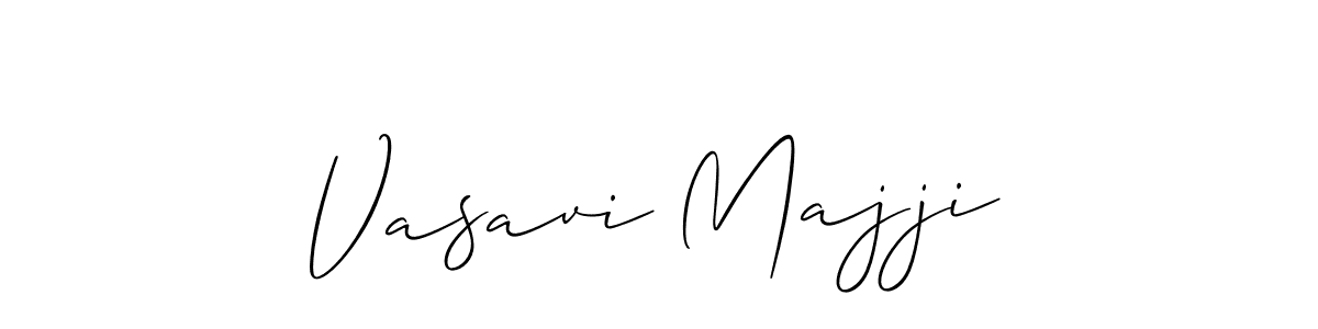 How to make Vasavi Majji signature? Allison_Script is a professional autograph style. Create handwritten signature for Vasavi Majji name. Vasavi Majji signature style 2 images and pictures png