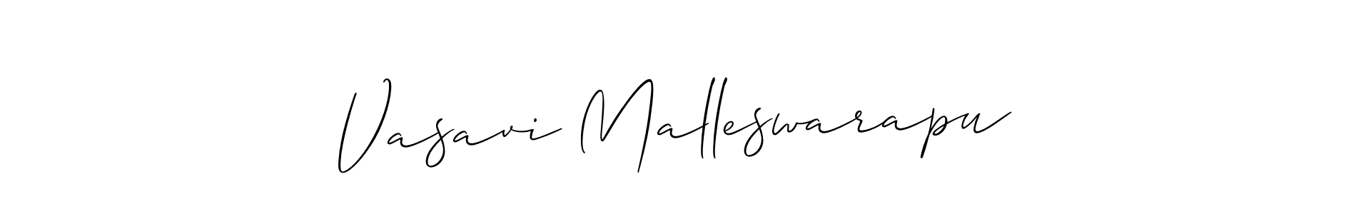 Vasavi Malleswarapu stylish signature style. Best Handwritten Sign (Allison_Script) for my name. Handwritten Signature Collection Ideas for my name Vasavi Malleswarapu. Vasavi Malleswarapu signature style 2 images and pictures png