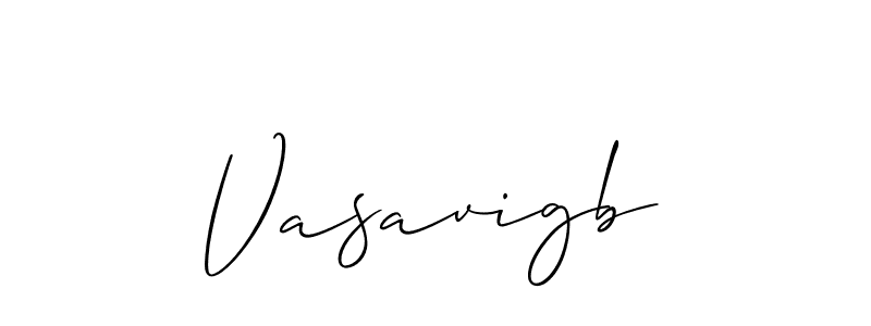 if you are searching for the best signature style for your name Vasavigb. so please give up your signature search. here we have designed multiple signature styles  using Allison_Script. Vasavigb signature style 2 images and pictures png