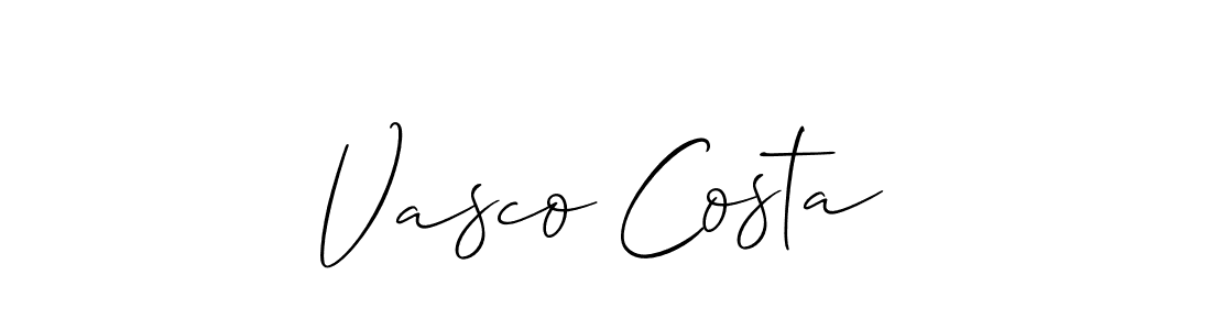 Vasco Costa stylish signature style. Best Handwritten Sign (Allison_Script) for my name. Handwritten Signature Collection Ideas for my name Vasco Costa. Vasco Costa signature style 2 images and pictures png