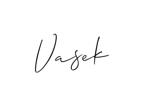 How to make Vasek signature? Allison_Script is a professional autograph style. Create handwritten signature for Vasek name. Vasek signature style 2 images and pictures png