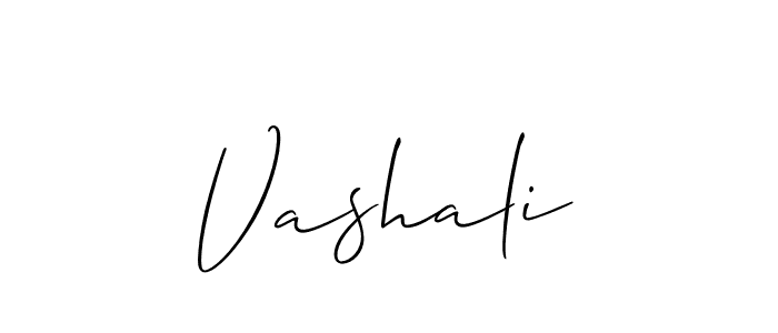 Create a beautiful signature design for name Vashali. With this signature (Allison_Script) fonts, you can make a handwritten signature for free. Vashali signature style 2 images and pictures png