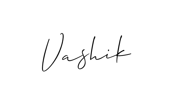 if you are searching for the best signature style for your name Vashik. so please give up your signature search. here we have designed multiple signature styles  using Allison_Script. Vashik signature style 2 images and pictures png