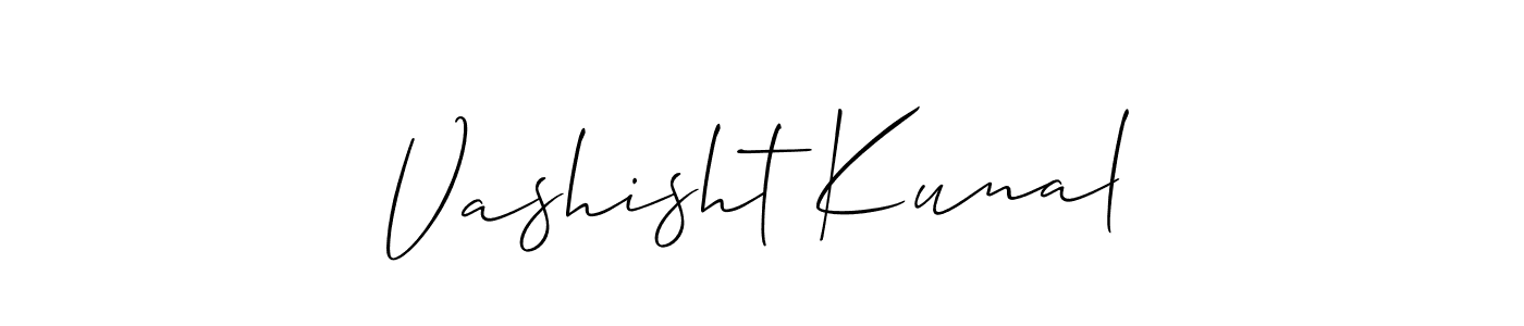 Check out images of Autograph of Vashisht Kunal name. Actor Vashisht Kunal Signature Style. Allison_Script is a professional sign style online. Vashisht Kunal signature style 2 images and pictures png