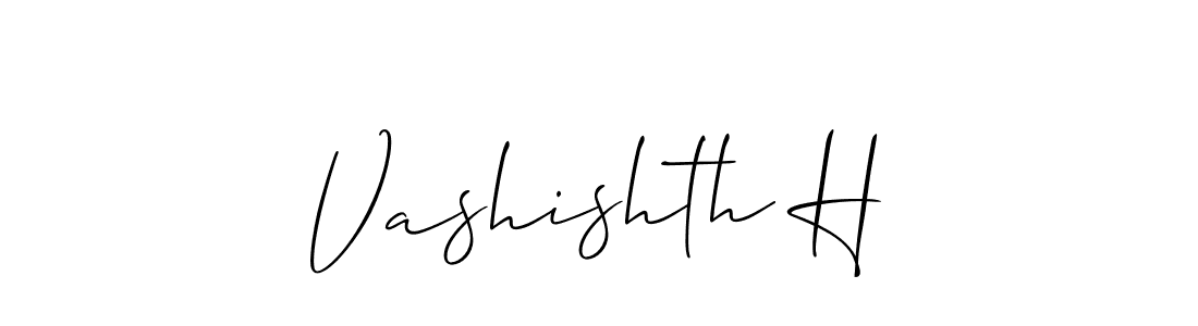 if you are searching for the best signature style for your name Vashishth H. so please give up your signature search. here we have designed multiple signature styles  using Allison_Script. Vashishth H signature style 2 images and pictures png