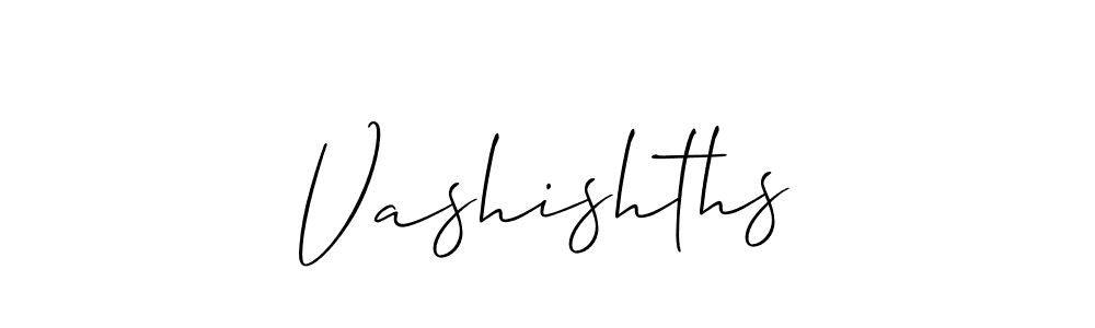Also we have Vashishths name is the best signature style. Create professional handwritten signature collection using Allison_Script autograph style. Vashishths signature style 2 images and pictures png