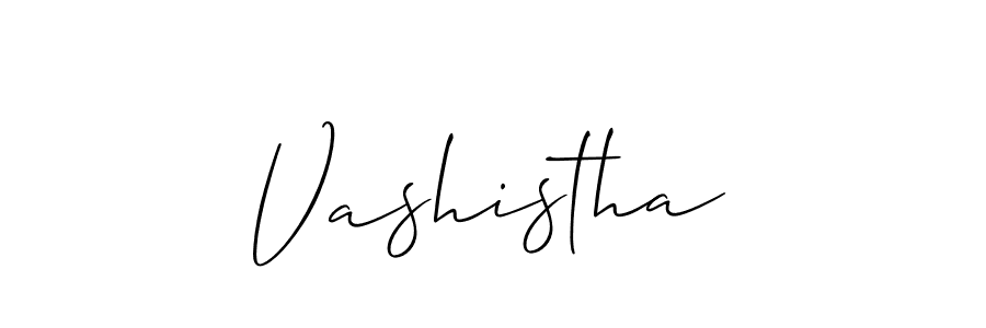 Also we have Vashistha name is the best signature style. Create professional handwritten signature collection using Allison_Script autograph style. Vashistha signature style 2 images and pictures png