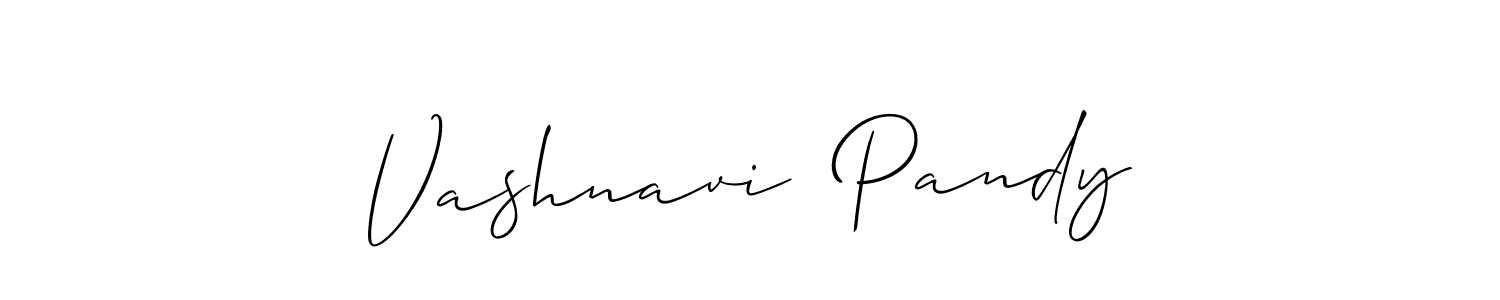 Vashnavi  Pandy stylish signature style. Best Handwritten Sign (Allison_Script) for my name. Handwritten Signature Collection Ideas for my name Vashnavi  Pandy. Vashnavi  Pandy signature style 2 images and pictures png