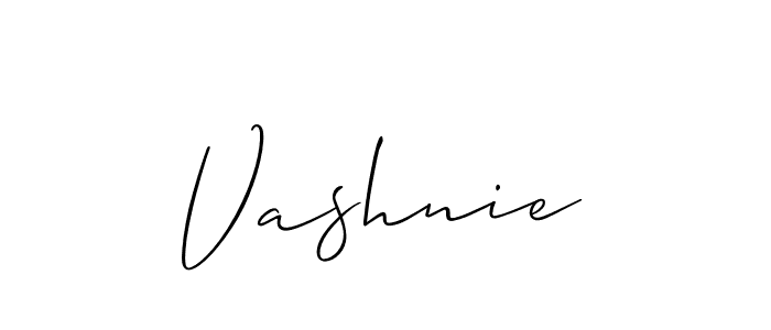 if you are searching for the best signature style for your name Vashnie. so please give up your signature search. here we have designed multiple signature styles  using Allison_Script. Vashnie signature style 2 images and pictures png