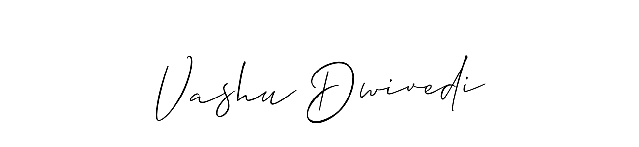 Design your own signature with our free online signature maker. With this signature software, you can create a handwritten (Allison_Script) signature for name Vashu Dwivedi. Vashu Dwivedi signature style 2 images and pictures png