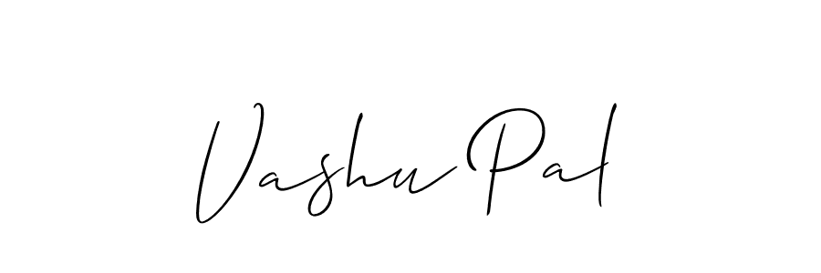 You should practise on your own different ways (Allison_Script) to write your name (Vashu Pal) in signature. don't let someone else do it for you. Vashu Pal signature style 2 images and pictures png