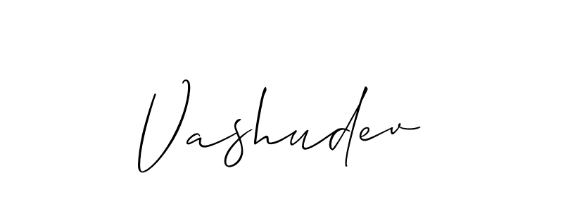 How to make Vashudev signature? Allison_Script is a professional autograph style. Create handwritten signature for Vashudev name. Vashudev signature style 2 images and pictures png