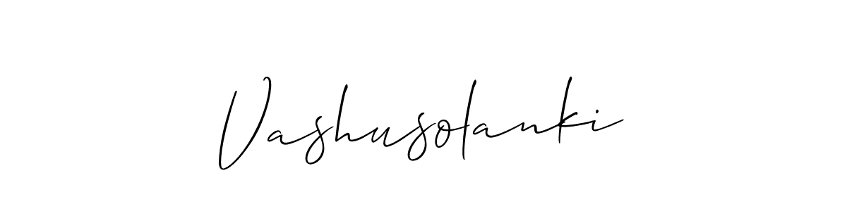 How to make Vashusolanki name signature. Use Allison_Script style for creating short signs online. This is the latest handwritten sign. Vashusolanki signature style 2 images and pictures png