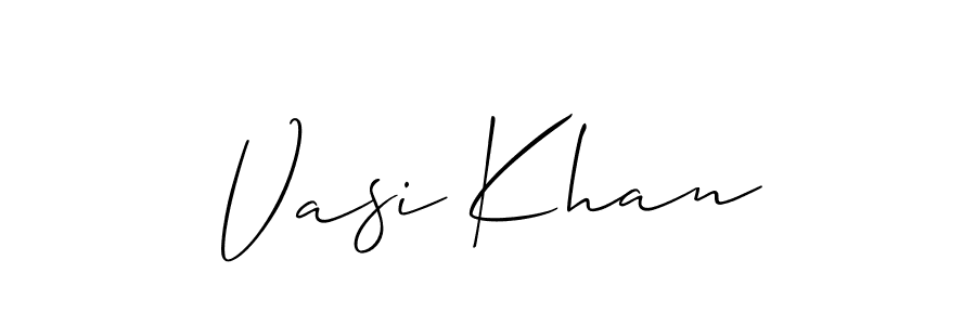 How to make Vasi Khan signature? Allison_Script is a professional autograph style. Create handwritten signature for Vasi Khan name. Vasi Khan signature style 2 images and pictures png