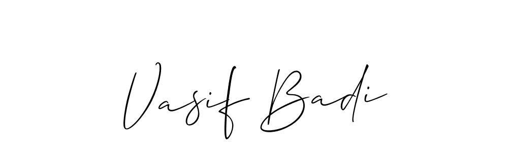 if you are searching for the best signature style for your name Vasif Badi. so please give up your signature search. here we have designed multiple signature styles  using Allison_Script. Vasif Badi signature style 2 images and pictures png