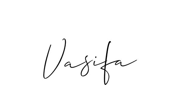 Use a signature maker to create a handwritten signature online. With this signature software, you can design (Allison_Script) your own signature for name Vasifa. Vasifa signature style 2 images and pictures png