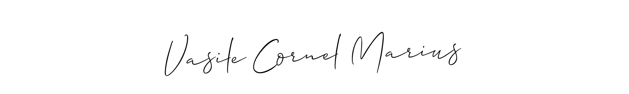 You should practise on your own different ways (Allison_Script) to write your name (Vasile Cornel Marius) in signature. don't let someone else do it for you. Vasile Cornel Marius signature style 2 images and pictures png