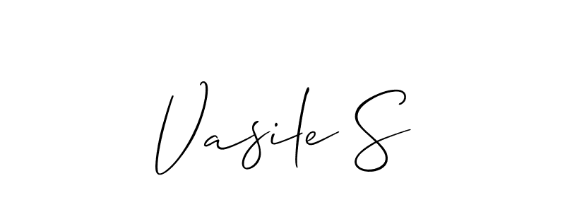 How to make Vasile S signature? Allison_Script is a professional autograph style. Create handwritten signature for Vasile S name. Vasile S signature style 2 images and pictures png
