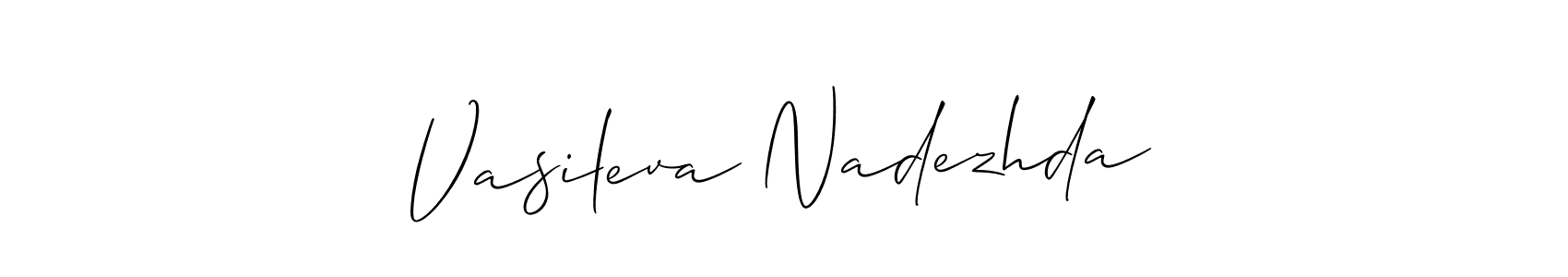 Create a beautiful signature design for name Vasileva Nadezhda. With this signature (Allison_Script) fonts, you can make a handwritten signature for free. Vasileva Nadezhda signature style 2 images and pictures png