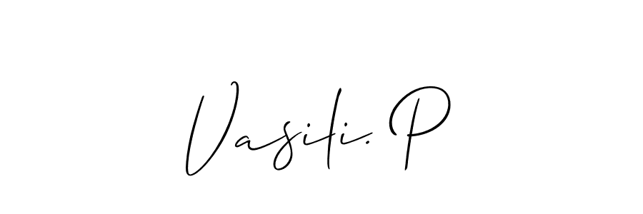 How to make Vasili. P signature? Allison_Script is a professional autograph style. Create handwritten signature for Vasili. P name. Vasili. P signature style 2 images and pictures png