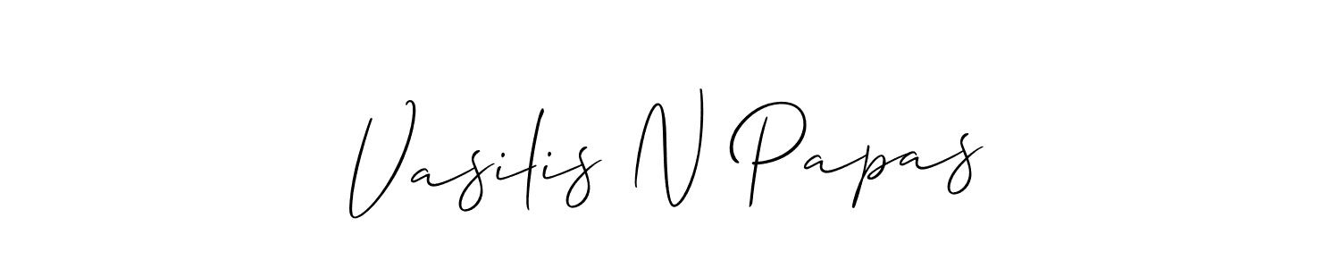 if you are searching for the best signature style for your name Vasilis N Papas. so please give up your signature search. here we have designed multiple signature styles  using Allison_Script. Vasilis N Papas signature style 2 images and pictures png