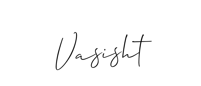 It looks lik you need a new signature style for name Vasisht. Design unique handwritten (Allison_Script) signature with our free signature maker in just a few clicks. Vasisht signature style 2 images and pictures png