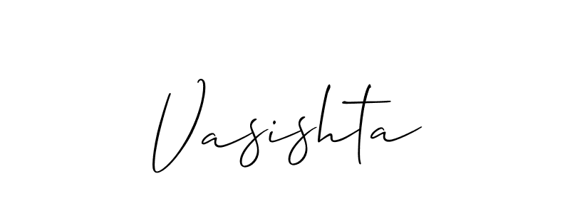 Vasishta stylish signature style. Best Handwritten Sign (Allison_Script) for my name. Handwritten Signature Collection Ideas for my name Vasishta. Vasishta signature style 2 images and pictures png
