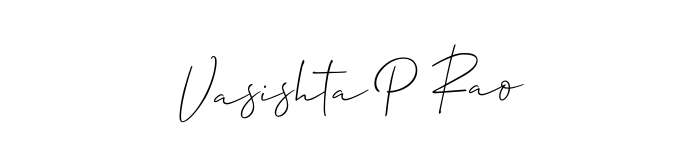 Allison_Script is a professional signature style that is perfect for those who want to add a touch of class to their signature. It is also a great choice for those who want to make their signature more unique. Get Vasishta P Rao name to fancy signature for free. Vasishta P Rao signature style 2 images and pictures png