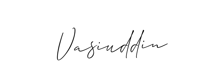 Design your own signature with our free online signature maker. With this signature software, you can create a handwritten (Allison_Script) signature for name Vasiuddin. Vasiuddin signature style 2 images and pictures png