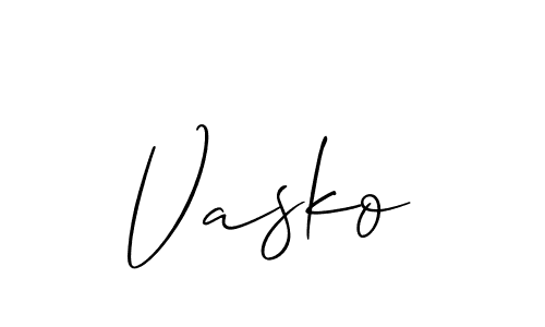 Also we have Vasko name is the best signature style. Create professional handwritten signature collection using Allison_Script autograph style. Vasko signature style 2 images and pictures png