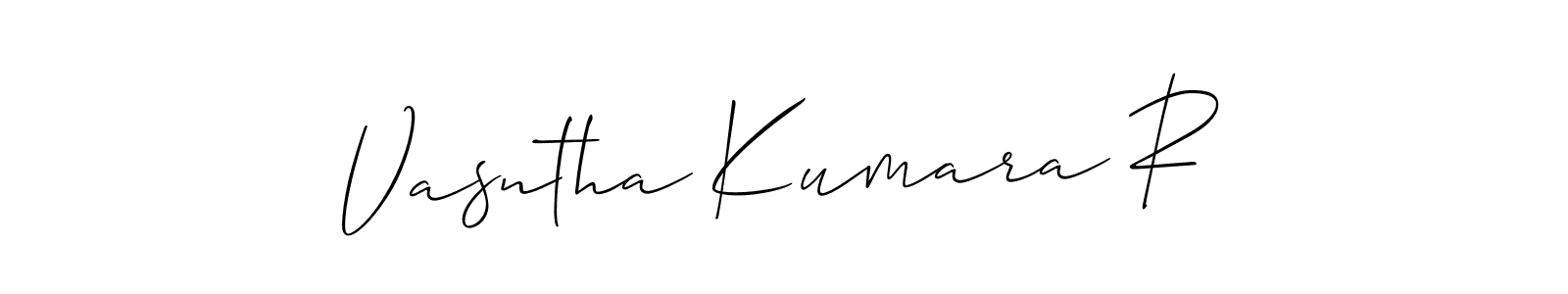 Vasntha Kumara R stylish signature style. Best Handwritten Sign (Allison_Script) for my name. Handwritten Signature Collection Ideas for my name Vasntha Kumara R. Vasntha Kumara R signature style 2 images and pictures png