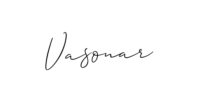 You should practise on your own different ways (Allison_Script) to write your name (Vasonar) in signature. don't let someone else do it for you. Vasonar signature style 2 images and pictures png