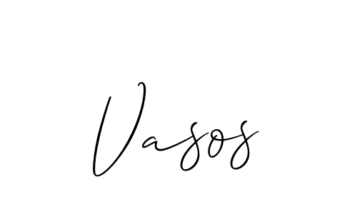 Make a beautiful signature design for name Vasos. With this signature (Allison_Script) style, you can create a handwritten signature for free. Vasos signature style 2 images and pictures png