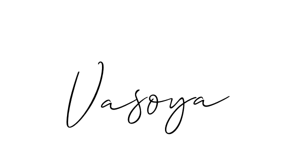 How to make Vasoya name signature. Use Allison_Script style for creating short signs online. This is the latest handwritten sign. Vasoya signature style 2 images and pictures png