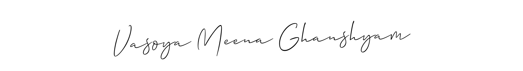 Once you've used our free online signature maker to create your best signature Allison_Script style, it's time to enjoy all of the benefits that Vasoya Meena Ghanshyam name signing documents. Vasoya Meena Ghanshyam signature style 2 images and pictures png