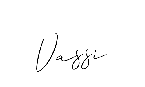 It looks lik you need a new signature style for name Vassi. Design unique handwritten (Allison_Script) signature with our free signature maker in just a few clicks. Vassi signature style 2 images and pictures png