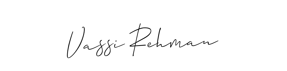 You should practise on your own different ways (Allison_Script) to write your name (Vassi Rehman) in signature. don't let someone else do it for you. Vassi Rehman signature style 2 images and pictures png