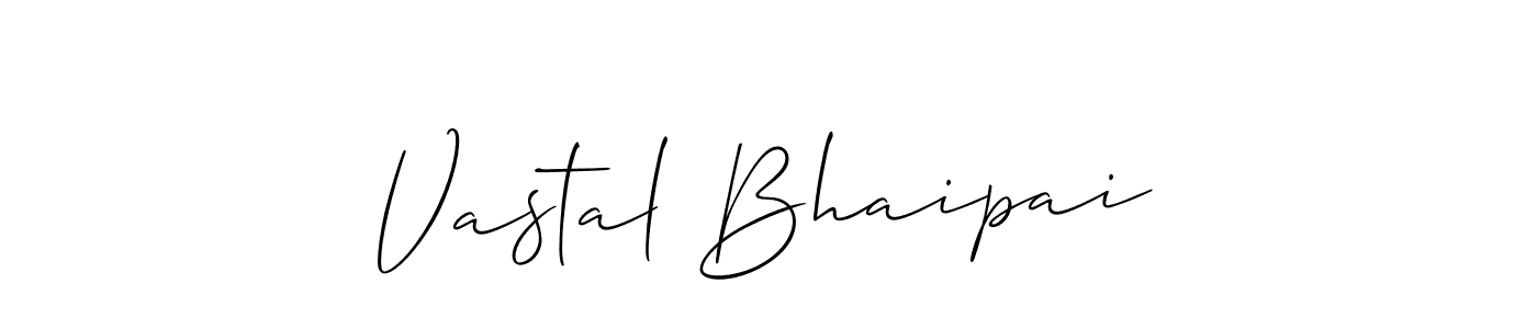 Create a beautiful signature design for name Vastal Bhaipai. With this signature (Allison_Script) fonts, you can make a handwritten signature for free. Vastal Bhaipai signature style 2 images and pictures png