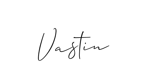 Use a signature maker to create a handwritten signature online. With this signature software, you can design (Allison_Script) your own signature for name Vastin. Vastin signature style 2 images and pictures png