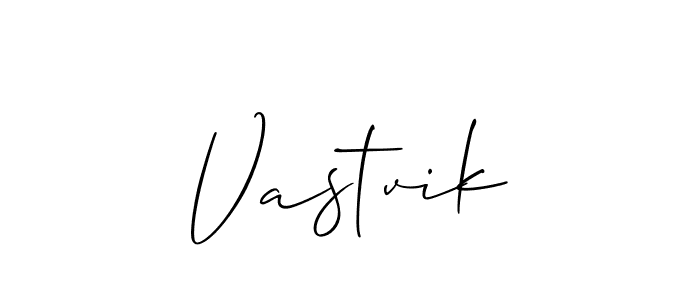 The best way (Allison_Script) to make a short signature is to pick only two or three words in your name. The name Vastvik include a total of six letters. For converting this name. Vastvik signature style 2 images and pictures png