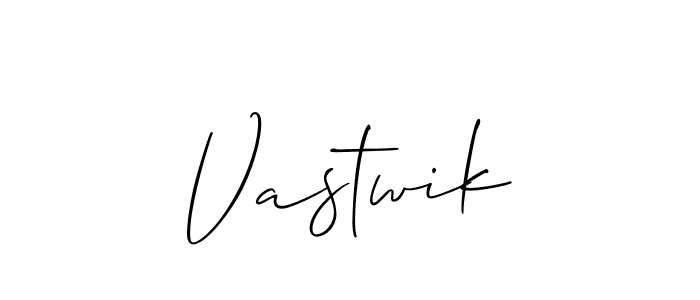 How to make Vastwik signature? Allison_Script is a professional autograph style. Create handwritten signature for Vastwik name. Vastwik signature style 2 images and pictures png
