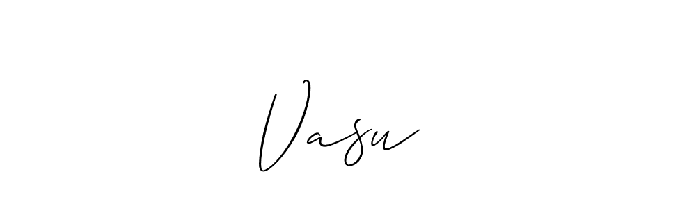 How to make Vasu❤️ name signature. Use Allison_Script style for creating short signs online. This is the latest handwritten sign. Vasu❤️ signature style 2 images and pictures png