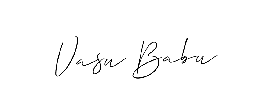 It looks lik you need a new signature style for name Vasu Babu. Design unique handwritten (Allison_Script) signature with our free signature maker in just a few clicks. Vasu Babu signature style 2 images and pictures png