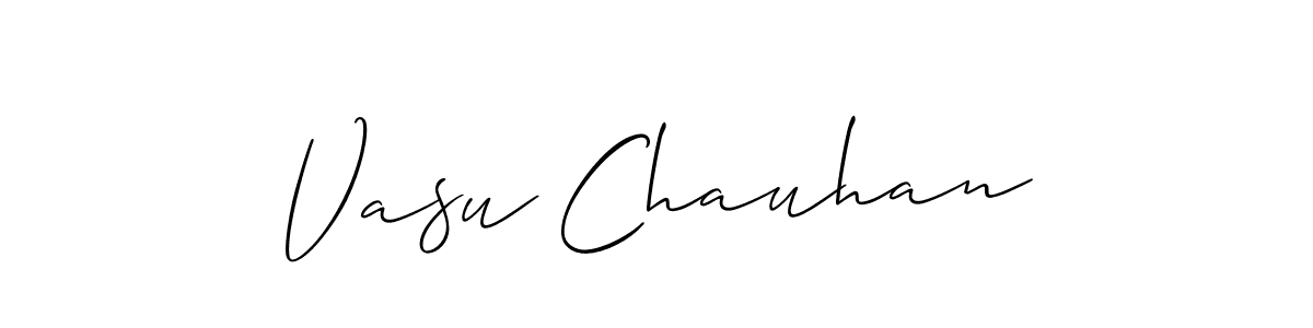 How to make Vasu Chauhan signature? Allison_Script is a professional autograph style. Create handwritten signature for Vasu Chauhan name. Vasu Chauhan signature style 2 images and pictures png