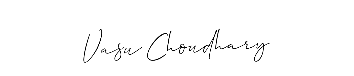 Design your own signature with our free online signature maker. With this signature software, you can create a handwritten (Allison_Script) signature for name Vasu Choudhary. Vasu Choudhary signature style 2 images and pictures png