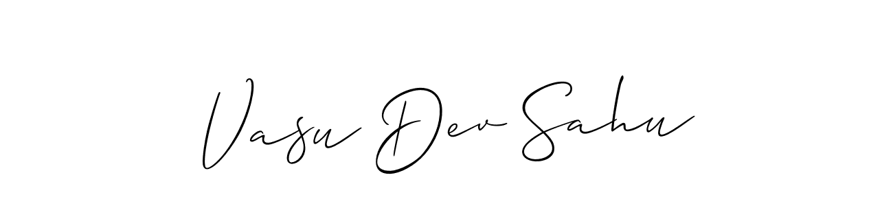 Make a short Vasu Dev Sahu signature style. Manage your documents anywhere anytime using Allison_Script. Create and add eSignatures, submit forms, share and send files easily. Vasu Dev Sahu signature style 2 images and pictures png