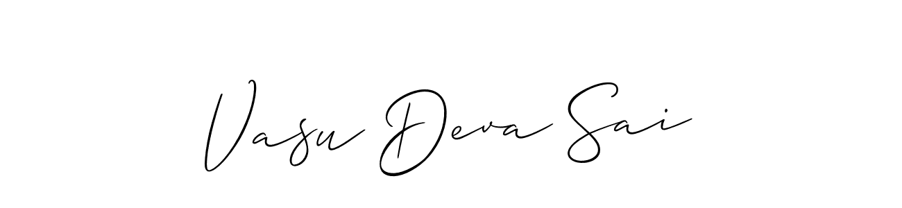 How to make Vasu Deva Sai signature? Allison_Script is a professional autograph style. Create handwritten signature for Vasu Deva Sai name. Vasu Deva Sai signature style 2 images and pictures png