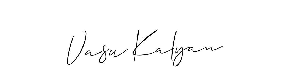 You should practise on your own different ways (Allison_Script) to write your name (Vasu Kalyan) in signature. don't let someone else do it for you. Vasu Kalyan signature style 2 images and pictures png